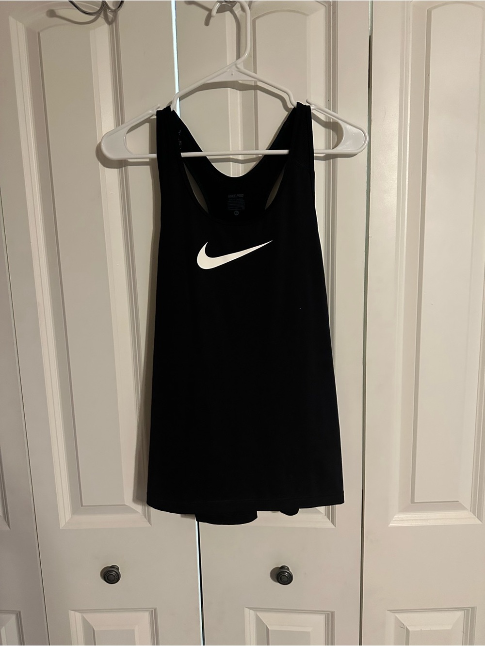 Nike Black Tank Top with White Swoosh